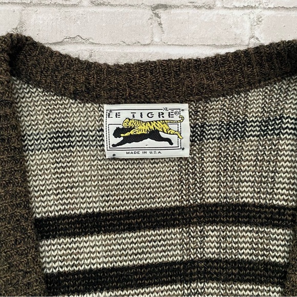 Vintage Le Tigre Patterned Cardigan Sweater - Picture 2 of 7